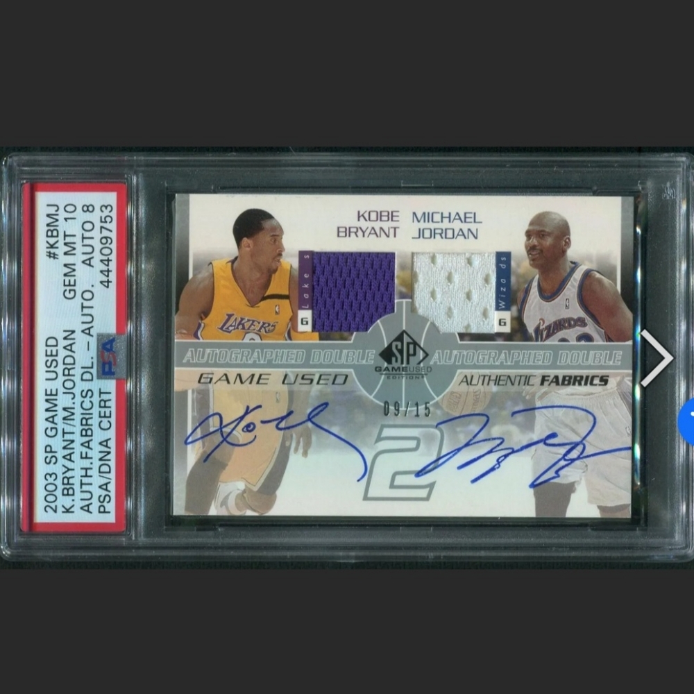 Kobe bryant/Michael Jordan auto card